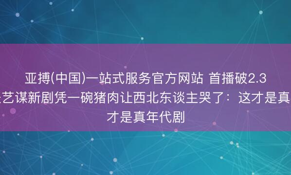 亚搏(中国)一站式服务官方网站 首播破2.3%！张艺谋新剧凭一碗猪肉让西北东谈主哭了：这才是真年代剧